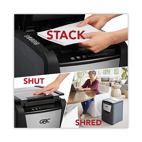 GBC AutoFeed+ 100X Super Cross-Cut Home Office Shredder, 100 Auto/8 Manual Sheet Capacity (WSM1757602)