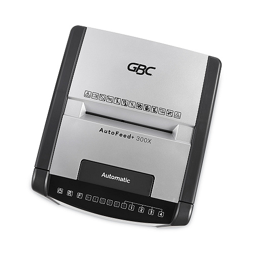 GBC AutoFeed+ 300X Super Cross-Cut Office Shredder, 300 Auto/10 Manual Sheet Capacity (WSM1757608)