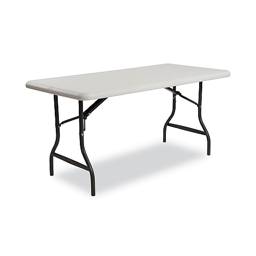 Iceberg IndestrucTable Industrial Folding Table, Rectangular, 96" x 30" x 29", Platinum (65233)