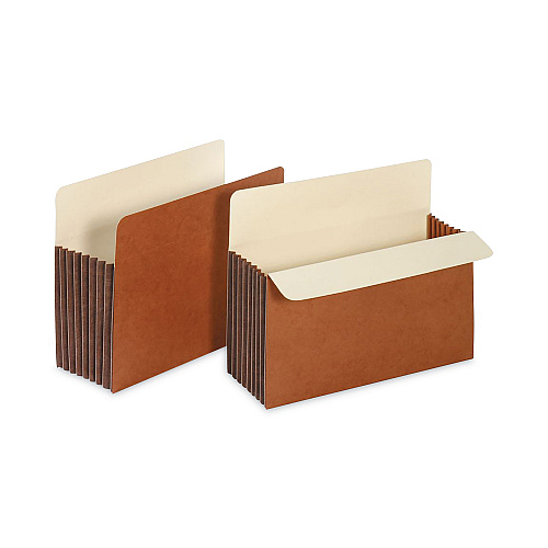 Universal Redrope Expanding File Pockets, 7" Expansion, Letter Size, Brown, 5/Box (UNV17562)