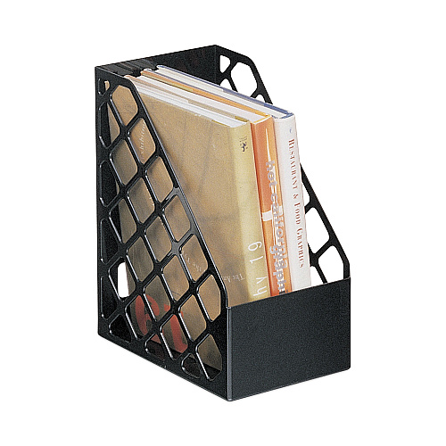 Universal Recycled Plastic Large Magazine File, 6.25 x 9.5 x 11.88, Black (UNV08119)