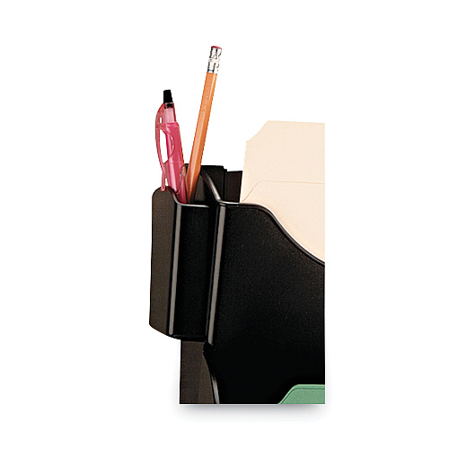 Universal Grande Central Filing System, 4 Sections, Legal/Letter Size, Wall Mount, 16.63" x 4.75" x 27.5", Black, 4/Pack (UNV08137)