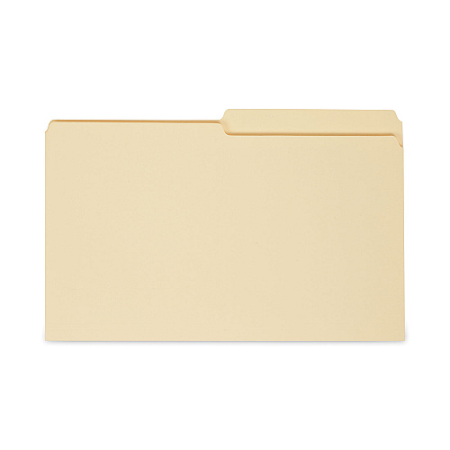 Universal Top Tab File Folders, 1/2-Cut Tabs: Assorted, Legal Size, 0.75" Expansion, Manila, 100/Box (UNV15112)