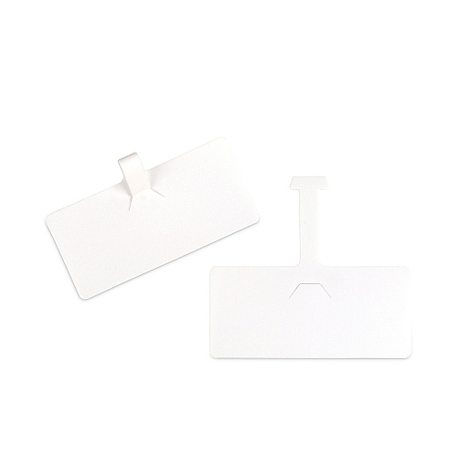 C-Line Wire Rack Shelf Tag, Side Load, 3.5 x 1.5, White, 10/Pack (87411)