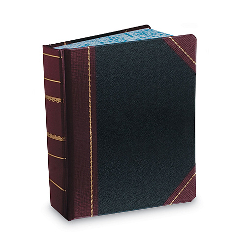Boorum & Pease Account Record Book, Record-Style Rule, Black/Red/Gold Cover, 13.75 x 8.38 Sheets, 500 Sheets/Book (9500R)