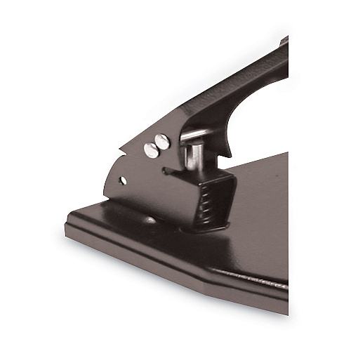 Master 30-Sheet Heavy-Duty Three-Hole Punch with Gel Padded Handle, 9/32" Holes, Black 3 Punch Head(s) - 30 Sheet of 20lb Paper - 9/32" Punch Size - Round Shape - Steel - 10.5" Width x 6" Depth x 3" Height - Black (MP40)