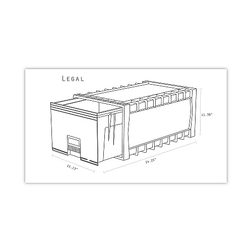 Storex Archive Storage Drawers with Key Lock, Legal Files, 18.25" x 24" x 11.5", Black/Gray (61155U01C)