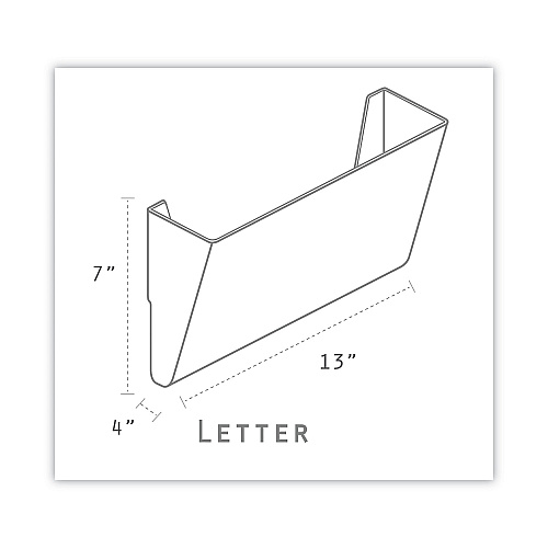 Storex Wall File, 3 Sections, Letter Size, 13" x 4" x 14",  Smoke, 3/Set (70246U06C)