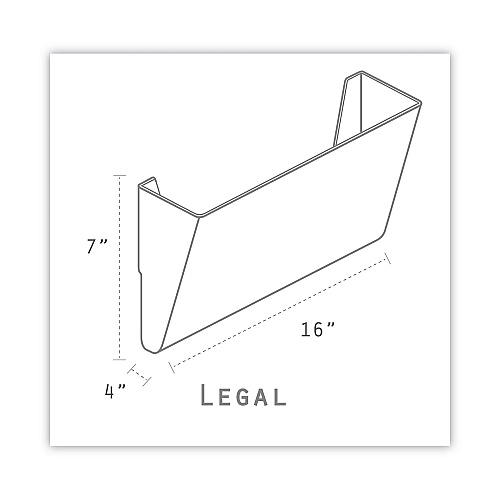 Storex Wall File, 3 Sections, Legal Size, 16" x 4" x 14", Smoke, 3/Set (70247U06C)