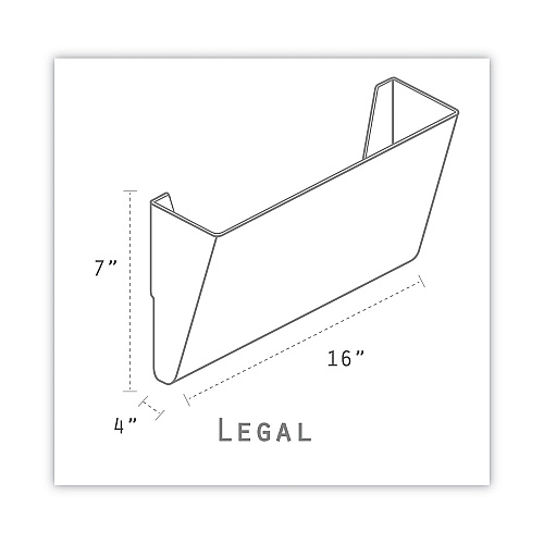 Storex Unbreakable Magnetic Wall File, Legal/Letter Size, 16" x 4" x 7", Smoke (70326U06C)