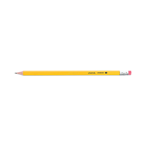 Universal #2 Pre-Sharpened Woodcase Pencil, HB (#2), Black Lead, Yellow Barrel, 72/Pack (UNV55402)