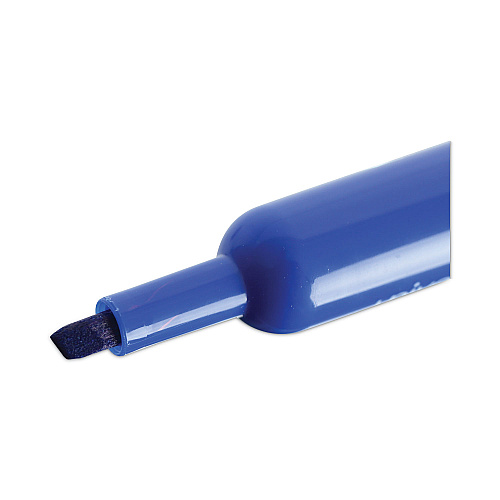 Universal Chisel Tip Permanent Marker, Broad Chisel Tip, Blue, Dozen (UNV07053)