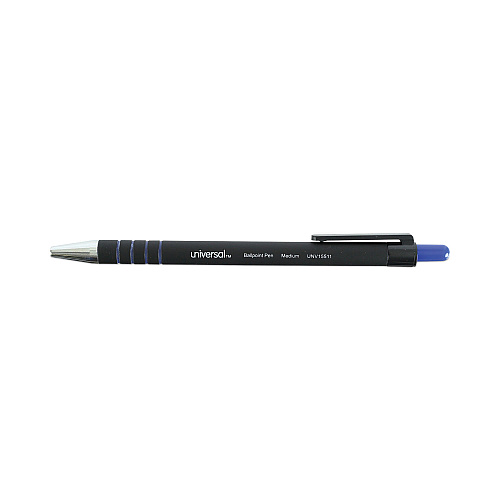 Universal Ballpoint Pen, Retractable, Medium 1 mm, Blue Ink, Blue Barrel, Dozen (UNV15511)