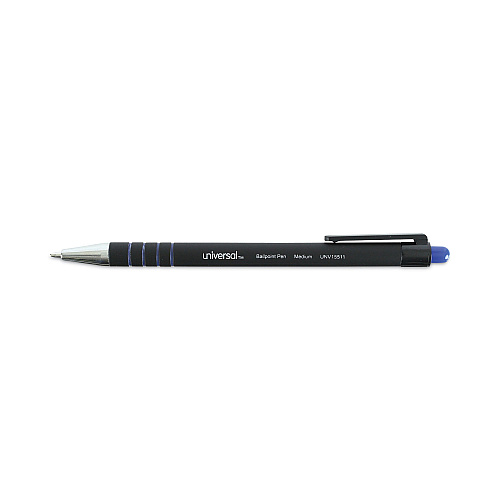 Universal Ballpoint Pen, Retractable, Medium 1 mm, Blue Ink, Blue Barrel, Dozen (UNV15511)