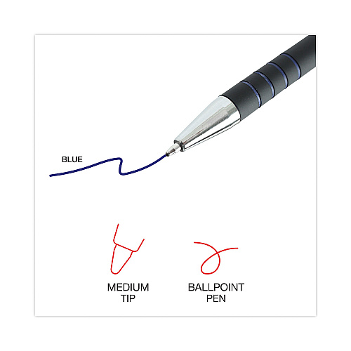 Universal Ballpoint Pen, Retractable, Medium 1 mm, Blue Ink, Blue Barrel, Dozen (UNV15511)