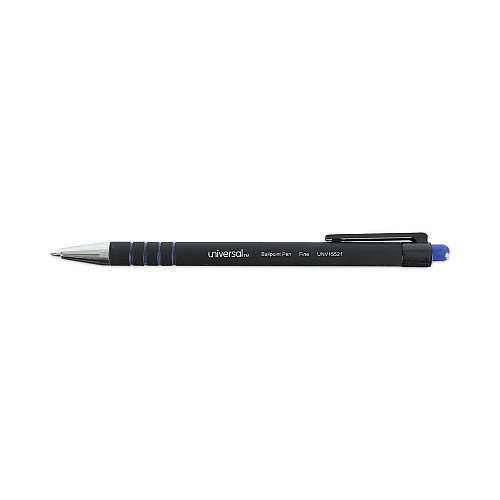 Universal Ballpoint Pen, Retractable, Fine 0.7 mm, Blue Ink, Blue Barrel, Dozen (UNV15521)