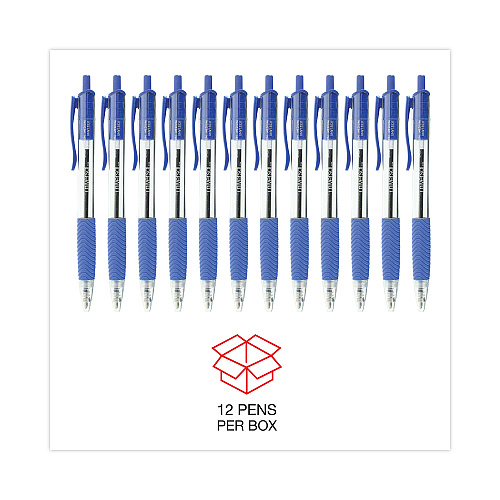 Universal Office Products 15532 Economy retrattile penna a sfera, inchiostro rosso chiaro Barrel 1.0 mm Medium
