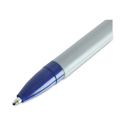 Universal Ballpoint Pen Value Pack, Stick, Medium 1 mm, Blue Ink, Gray/Blue Barrel, 60/Pack (UNV15614)