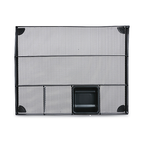 Universal Metal Mesh Drawer Organizer, Six Compartments, 15 x 11.88 x 2.5, Black (UNV20021)