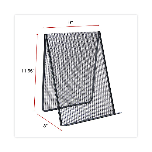 Universal Metal Mesh Document Holder Free Standing, 35 Sheet Capacity, Metal, Black (UNV20027)
