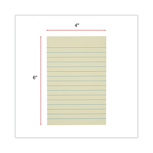 Universal Recycled Self-Stick Note Pads, Note Ruled, 4" x 6", Yellow, 100 Sheets/Pad, 12 Pads/Pack (UNV28073)