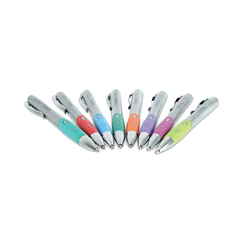 Universal Comfort Grip Gel Pen, Retractable, Medium 0.7 mm, Assorted Ink and Barrel Colors, 8/Pack (UNV39725)