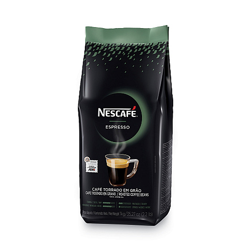 Nescaf Espresso Whole Bean Coffee, Arabica, 2.2 lb Bag, 6/Carton (24631CT)