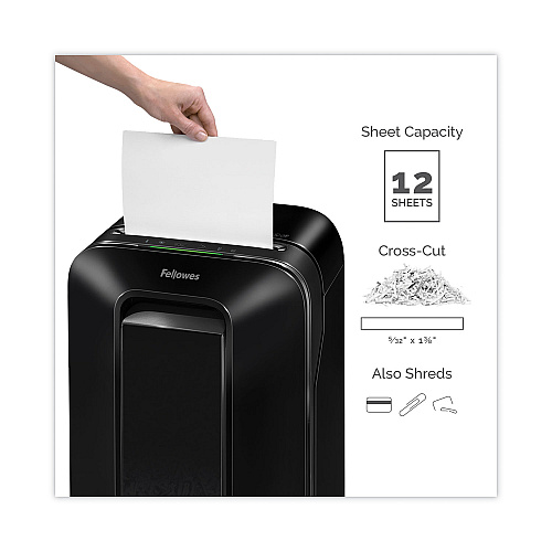 Fellowes Powershred LX170 Cross-Cut Shredder, 12 Manual Sheet Capacity (5501401)