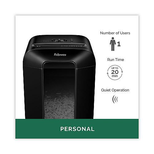 Fellowes Powershred LX85 Cross-Cut Shredder, 12 Manual Sheet Capacity (4400401)