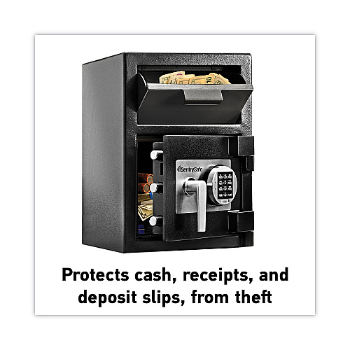 SentrySafe Digital Depository Safe, Large, 0.94 cu ft, 14w x 15.6d x 20h, Black (DH074E)