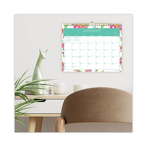 Blue Sky Day Designer Peyton Wall Calendar, Floral Artwork, 11 x 8.75, White/Multicolor Sheets, 12-Month (Jan to Dec): 2026 (103629)