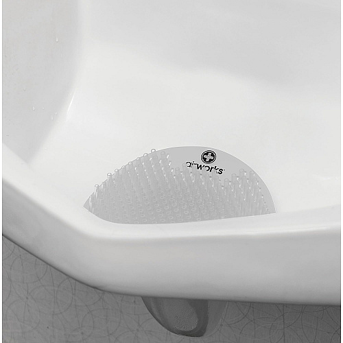 Airworks Splash Free Urinal Screen Lemon Citrus 10/box, Box Of 10 (AWSFUS233-BX)