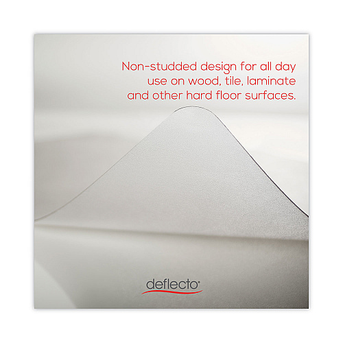 Deflecto EconoMat All Day Use Chair Mat for Hard Floors, Flat Packed, 46 x 60, Lipped, Clear (CM2E432F)