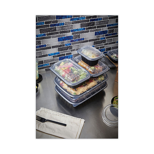 Pactiv EarthChoice Entree2Go Takeout Container, 12 oz, 5.65 x 4.25 x 2.57, Black, Plastic, 600/Carton (YCNB6X412000)