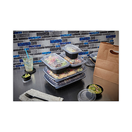 Pactiv EarthChoice Entree2Go Takeout Container, 32 oz, 8.66 x 5.75 x 2.72, Black, Plastic, 300/Carton (YCNB9X632000)