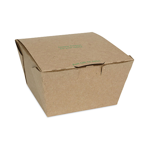 Pactiv EarthChoice Tamper Evident OneBox Paper Box, 4.5 x 4.5 x 3.25, Kraft, 200/Carton (NOB08KECTE)