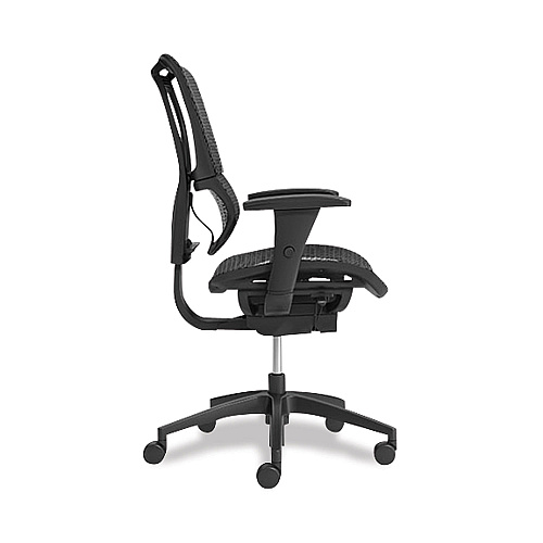 Union & Scale FlexFit 1500TM Mesh Task Chair, Suppports Up to 300 lbs,16.7" to 20.26" Seat Height, Black Seat, Black Back, Black Base (28570CC)