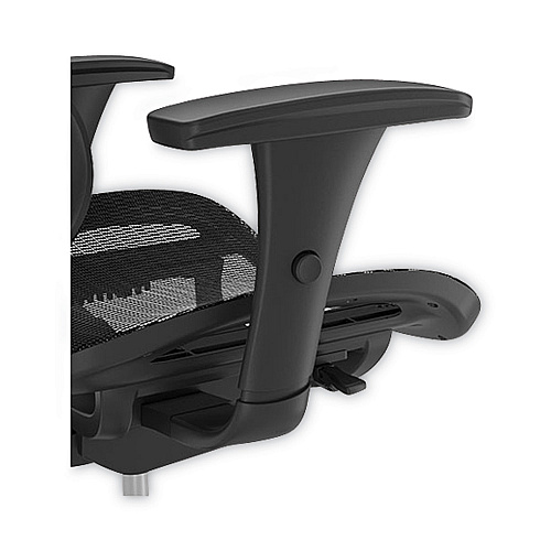 Union & Scale FlexFit 1500TM Mesh Task Chair, Suppports Up to 300 lbs,16.7" to 20.26" Seat Height, Black Seat, Black Back, Black Base (28570CC)