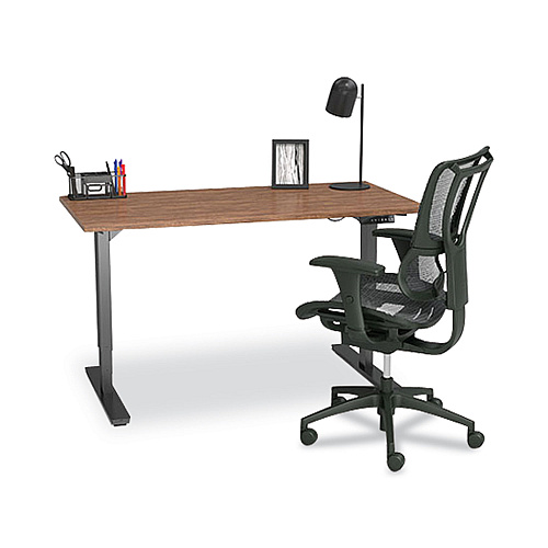 Union & Scale FlexFit 1500TM Mesh Task Chair, Suppports Up to 300 lbs,16.7" to 20.26" Seat Height, Black Seat, Black Back, Black Base (28570CC)