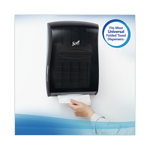 Scott Essential Single-Fold Towels, Absorbency Pockets, 9.3 x 10.5, 250/Pack, 16 Packs/Carton (01700)