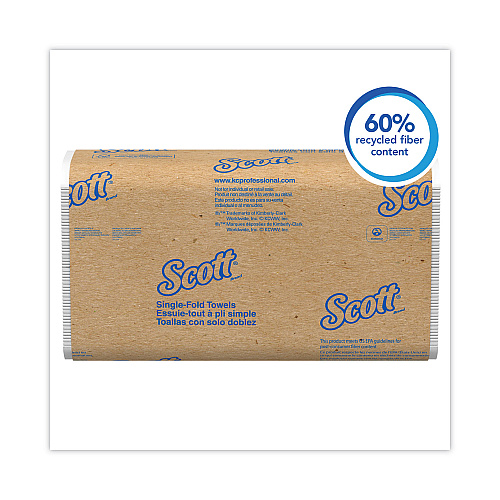 Scott Essential Single-Fold Towels, Absorbency Pockets, 9.3 x 10.5, 250/Pack, 16 Packs/Carton (01700)