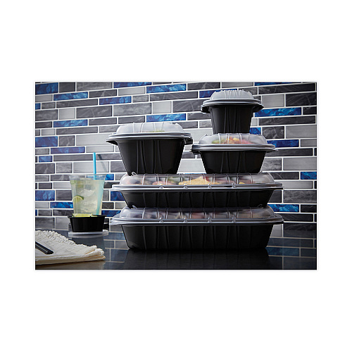 Pactiv EarthChoice Entree2Go Takeout Container, 64 oz, 11.75 x 8.75 x 2.13, Black, Plastic, 200/Carton (YCNB12X96400)