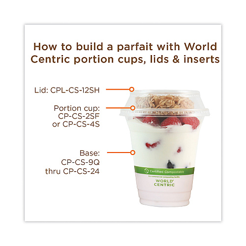 World Centric PLA Clear Cold Cups, 10 oz, Clear, 1,000/Carton (CPCS10)