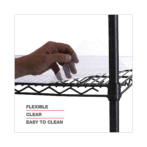 Alera Shelf Liners For Wire Shelving, Clear Plastic, 36w x 24d, 4/Pack (ALESW59SL3624)