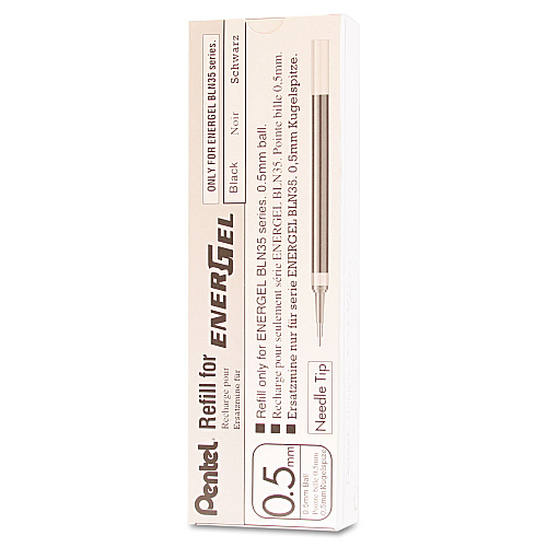 Refill for Pentel EnerGel Retractable Liquid Gel Pens, Fine Needle Tip, Black Ink (LRN5A)
