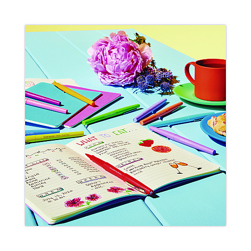Paper Mate Flair Scented Felt Tip Porous Point Pen, Stick, Medium 0.7 mm, Sunday Brunch Scents, Assorted Ink and Barrel Colors, 6/Pack (2125407)