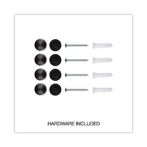 Universal Frameless Glass Marker Board, 36 x 24, White Surface (UNV43232)
