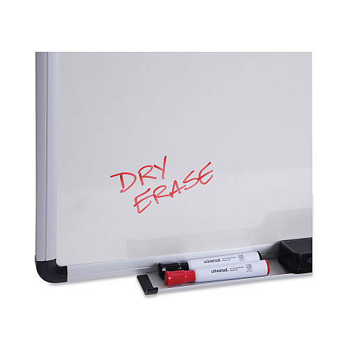 Universal Modern Melamine Dry Erase Board with Aluminum Frame, 24 x 18, White Surface (UNV43722)