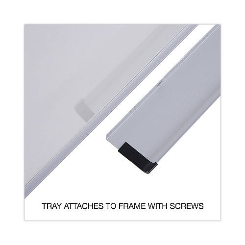Universal Modern Melamine Dry Erase Board with Aluminum Frame, 48 x 36, White Surface (UNV43724)
