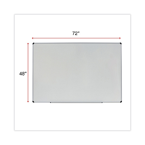 Universal Modern Melamine Dry Erase Board with Aluminum Frame, 72 x 48, White Surface (UNV43725)